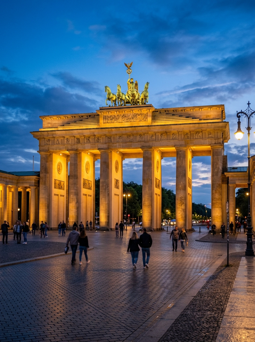 Brandenburg Gate at Twilight, Berlin